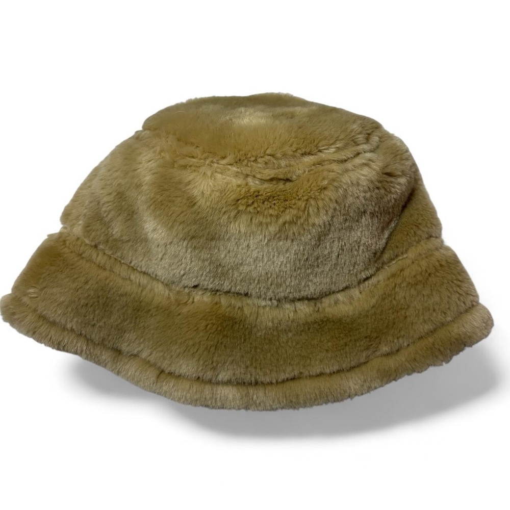 Camel/Tan fuzzy bucket winter hat